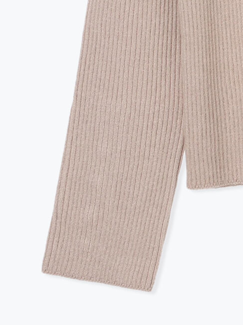 Te chichi TERRASSE「袖口釦クルーネックリブニット」|ニット・セーター|