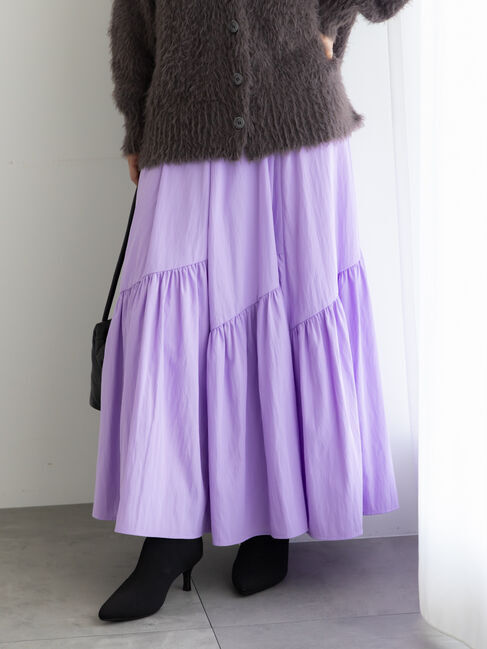 Te chichi「マットタフタバイヤスティアードスカート《2025winter catalog item》」|スカート|