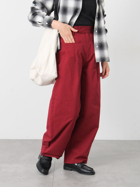 Lugnoncure「チノカーブパンツ」|その他|ボルドー