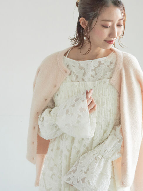 Te chichi「【宮本茉由着用】カットジャガードチュニックブラウス」|シャツ・ブラウス|