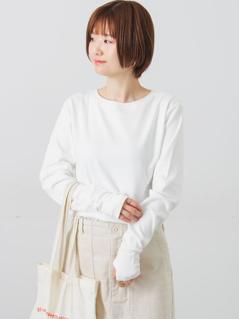 Lugnoncure「スムース起毛クルーネックカットソー」|Tシャツ・カットソー|オフホワイト