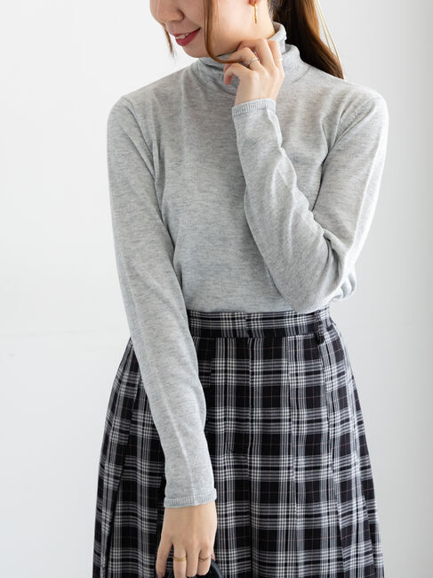 Te chichi「ライトタートルニット」|ニット・セーター|シルバー