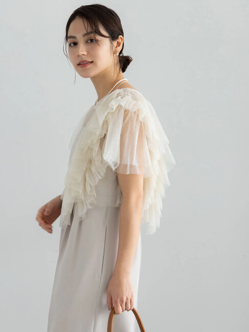 Te chichi「【セレモニーアイテム】チュールフリルレイヤードボレロ」|シャツ・ブラウス|