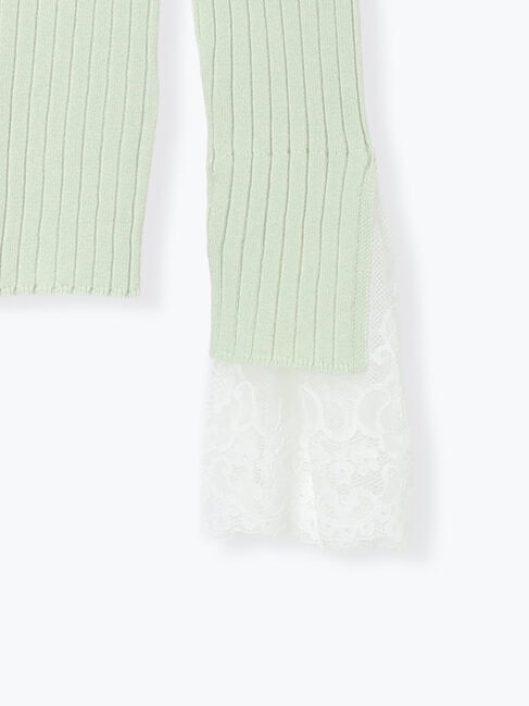 Te chichi「レースカフスリブニット」|ニット・セーター|