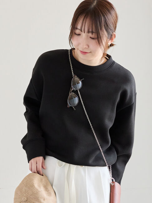 Te chichi「ダンボールジョーゼットスウェット」|Tシャツ・カットソー|ブラック