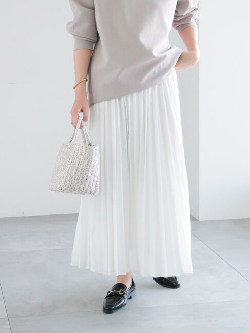 Te chichi「プリーツロングスカート」|スカート|オフホワイト
