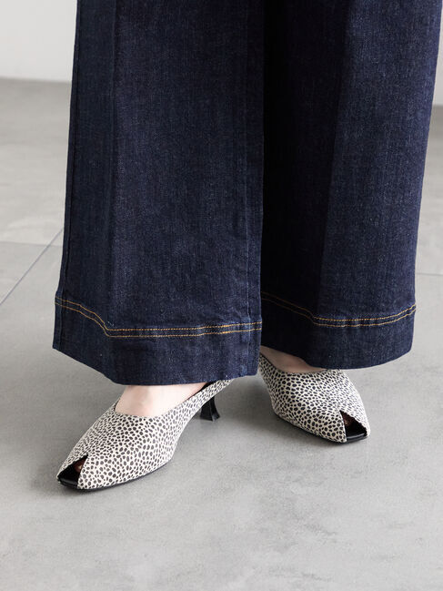 Te chichi「フロントオープンミュール」|パンプス|ベージュ