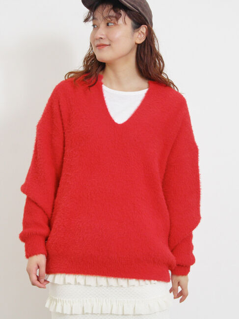 Samansa Mos2「◎シャギーキーネックニット」|ニット・セーター|