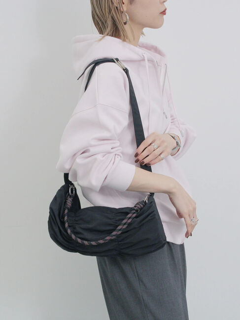 Samansa Mos2 blue「シャーリングミニドラムバッグ」|その他|