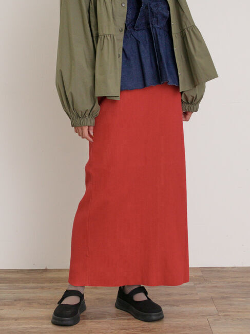Samansa Mos2「セルフカットリブナロースカート」|スカート|