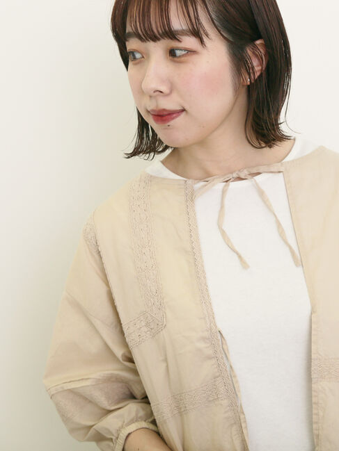 Samansa Mos2「パッチワークレースブラウス」|シャツ・ブラウス|
