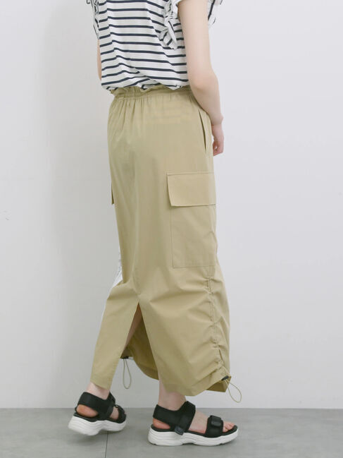 Samansa Mos2 blue「ナイロンカーゴスカート」|スカート|