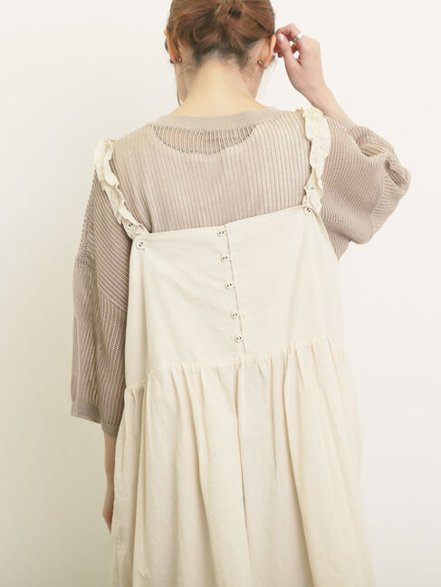 Samansa Mos2「テープロゴ刺繍ニットプルオーバー」|ニット・セーター|