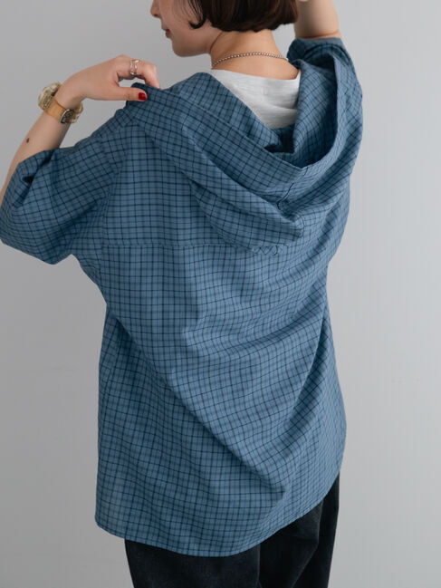 SM2「チェック柄フードシャツ」|シャツ・ブラウス|