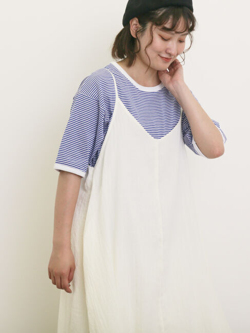 Samansa Mos2「◎ラウンドヘムボーダーカットソー」|Tシャツ・カットソー|
