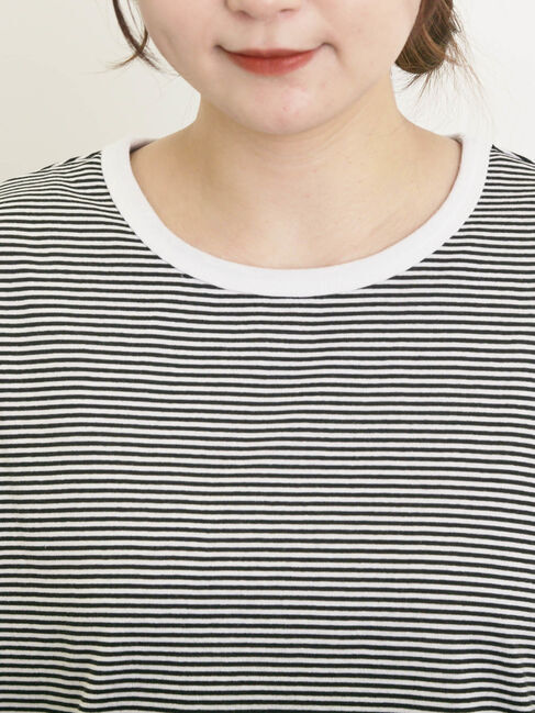 Samansa Mos2「◎ラウンドヘムボーダーカットソー」|Tシャツ・カットソー|