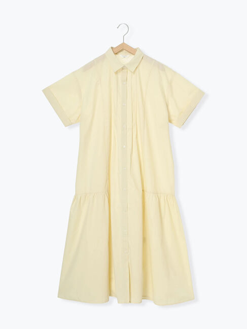 Samansa Mos2 blue「◎サイドギャザーシャツワンピース」|ワンピース|