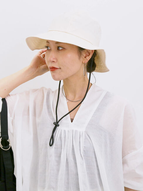 Samansa Mos2 blue「◎シフォンタックブラウス」|シャツ・ブラウス|