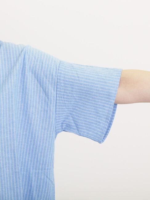 Samansa Mos2「【クールコットン】柄アソートスキッパーチュニック」|シャツ・ブラウス|