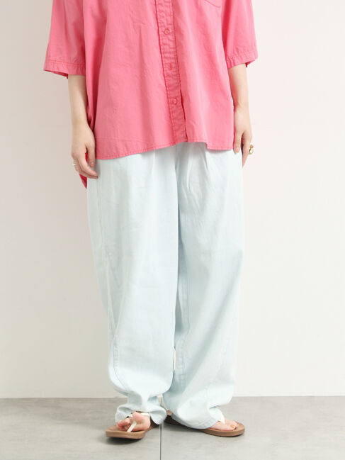 SM2「デニム/ツイルバレルパンツ」|その他|サックスブルー