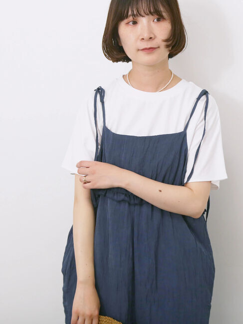 Samansa Mos2 blue「【USAコットン】アソートフレンチスリーブTシャツ」|Tシャツ・カットソー|