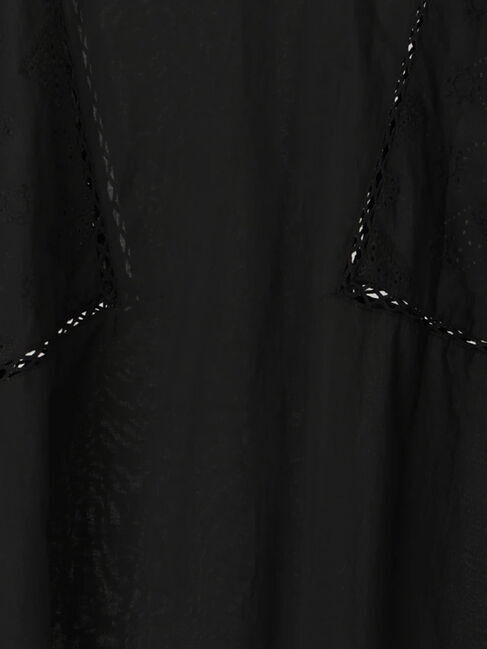 Samansa Mos2「レース切替バンドカラーブラウス」|シャツ・ブラウス|