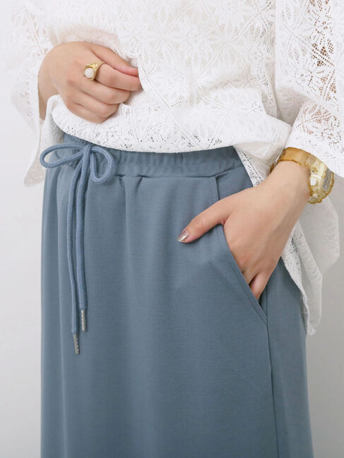 Samansa Mos2 blue「ポンチナロースカート」|スカート|