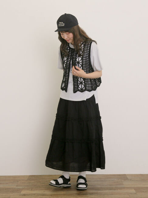 Samansa Mos2「フリルティアードスカート」|スカート|