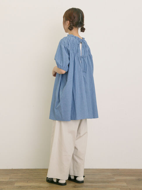 Samansa Mos2「前後2WAYリボンギャザーブラウス」|シャツ・ブラウス|