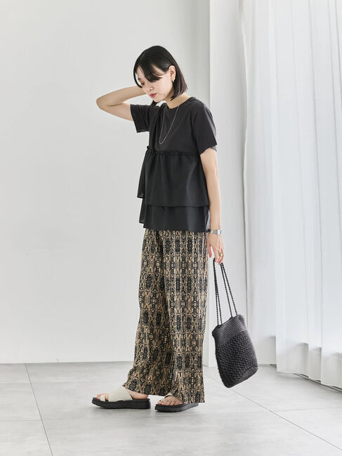 Samansa Mos2 blue「◎柄アソートプリーツパンツ」|その他|