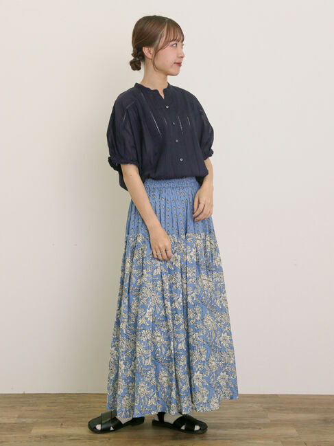 Samansa Mos2「インドピンタック+はしごレースブラウス」|シャツ・ブラウス|