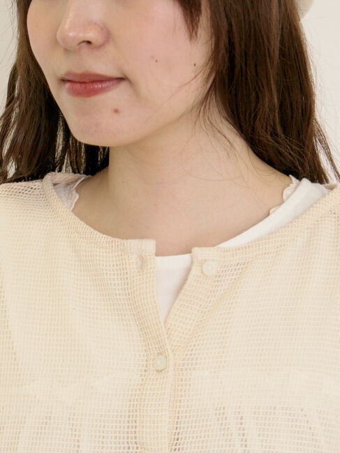 Samansa Mos2「前後2WAYメッシュレースカーディガン」|カーディガン|