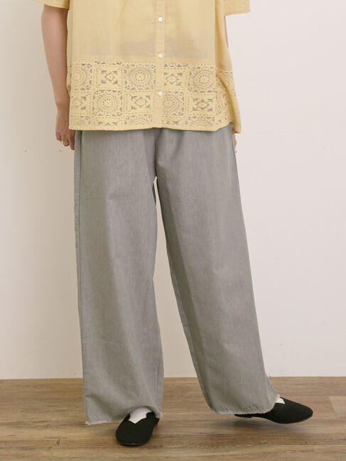 Samansa Mos2「【M/Lサイズ】インドデニムイージーパンツ」|その他|グレー