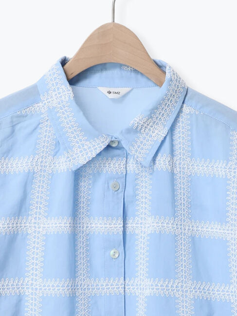 SM2「スクエア刺繍袖タックシャツ」|シャツ・ブラウス|