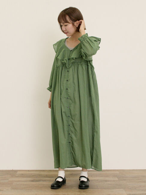 Samansa Mos2「【S/Mサイズ】柄アソート襟フリル2WAYワンピース」|ワンピース|