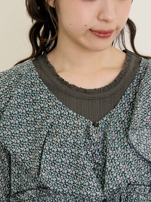 Samansa Mos2「【S/Mサイズ】柄アソート襟フリル2WAYワンピース」|ワンピース|