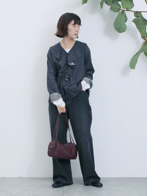 Samansa Mos2 blue「【ECO DENIM 】 フレアパンツ」|その他|