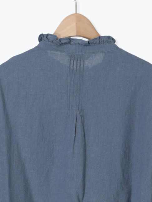 Samansa Mos2「【Cross&times;Linen】ピンタックブラウス」|シャツ・ブラウス|