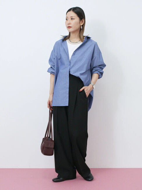 Samansa Mos2 blue「Vカットメリージェーン」|ビジネス・ドレスシューズ|