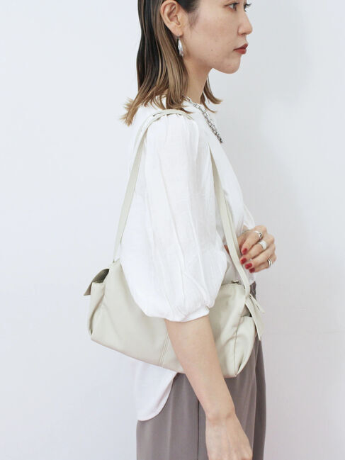 Samansa Mos2 blue「ダブルストラップミニバッグ」|その他|