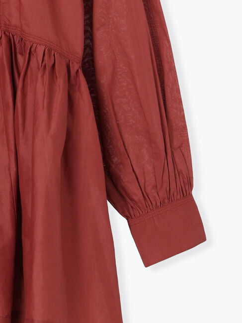 Samansa Mos2 blue「切り替えギャザーチュニックブラウス」|シャツ・ブラウス|