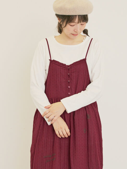 Samansa Mos2「ランダム刺繍入りワンピース」|ワンピース|