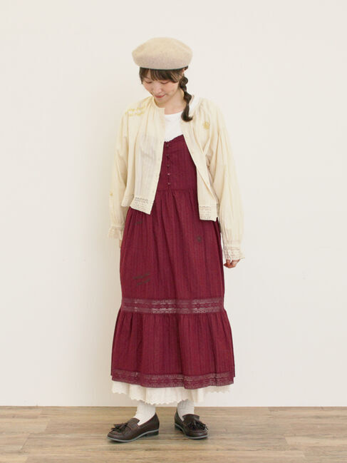 Samansa Mos2「ランダム刺繍入りワンピース」|ワンピース|