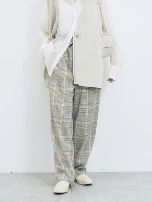 Samansa Mos2 blue「ダブルウエストアソートイージーパンツ」|その他|