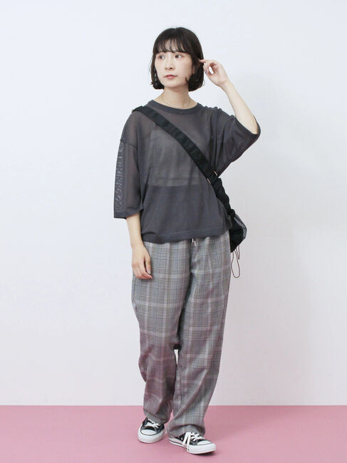 Samansa Mos2 blue「ダブルウエストアソートイージーパンツ」|その他|