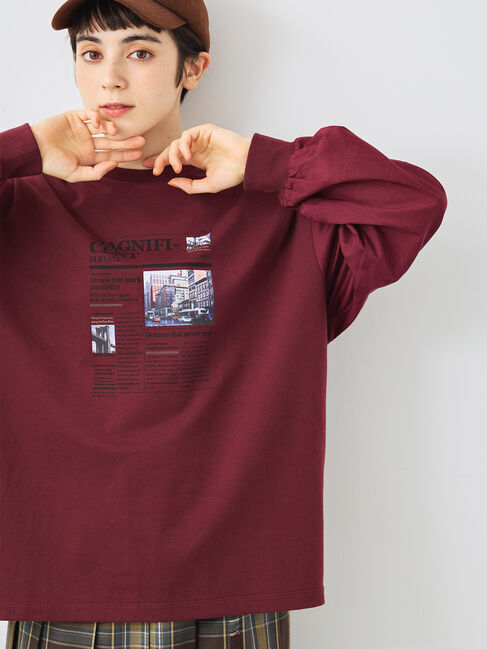 SM2「袖布帛インレイロゴプルオーバー」|Tシャツ・カットソー|