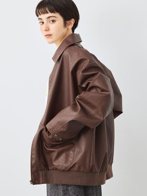 SM2「フェイクレザーブルゾン」|ブルゾン・スタジャン|