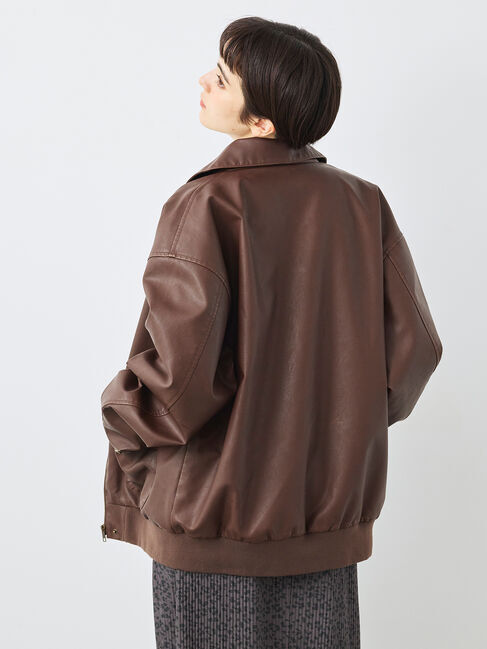 SM2「フェイクレザーブルゾン」|ブルゾン・スタジャン|