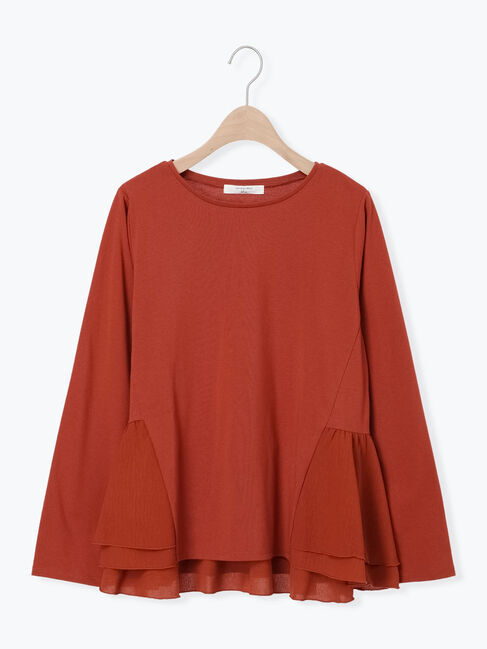 Samansa Mos2 blue「ペプラムドッキングカットソー」|Tシャツ・カットソー|