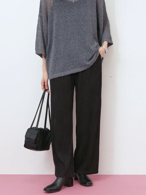 Samansa Mos2 blue「ウェーブカットパンツ」|その他|